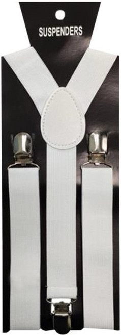 男童三夾吊帶 兒童防滑吊帶 可伸縮鬆緊夾, 1個, 白色背帶夾