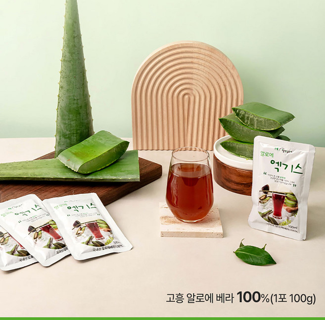 김미정 웰빙 알로에 농장에서 직접 키운 생 알로에 100%로 만든 알로에 엑기스 (20봉), 20개, 100ml