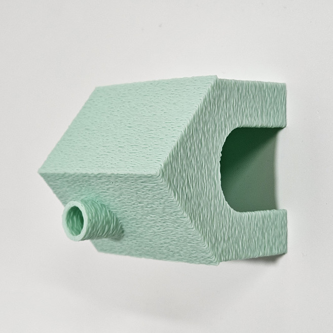 반짝CR 3D 굴뚝하우스 M사이즈 아성체~준성체용 크레스티드 게코 도마뱀 은신처 소동물 파충류 용품 사육장 꾸미기, 민트M, 1개