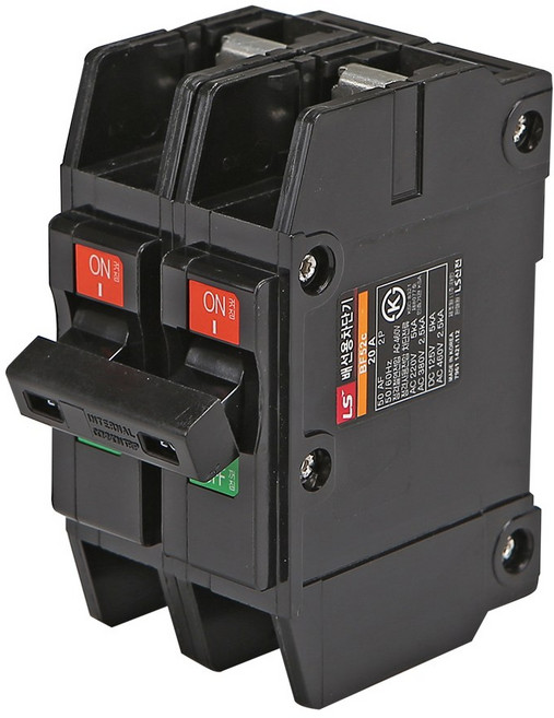 LS산전 배선용차단기 BF-52C 20A 5kA 2P MCCB 전기판넬 배전함 분전반 브레카, 1개