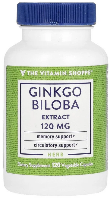 더 비타민 샵 The Vitamin Shoppe 은행나무 추출물 120mg 베지 캡슐 120정125680원산지:기타, 120 개, 1개 - 쿠팡