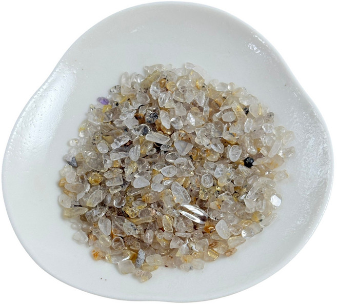 金髮晶碎石~100g/單位, 金髮晶,100g