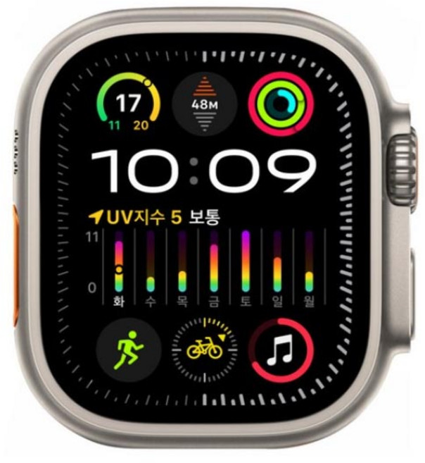 기업렌탈제품 APPLE 워치 울트라2 49mm Cellular 내추럴 티타늄/호환스트랩/충전케이블포함