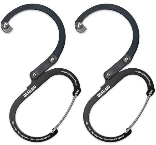 기어 에이드 히어로클립 카라비너 스텔스 블랙 스몰 2개, Stealth Black, Small, 2 Pack