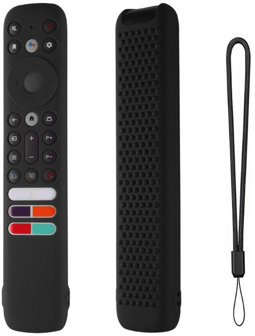 TCL RC902V FMR4 리모컨용 보호 실리콘 케이스 내구성 풀 프로텍트, 05 Black