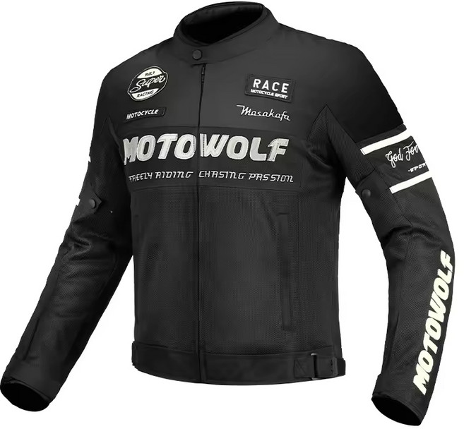 오토바이 메쉬 자켓 바이크 여름 프로텍터 상체 보호대, 블랙