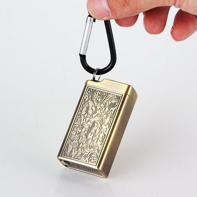 키키공작소 휴대용재떨이 키링 꽁초 보관, 블랙, 1개