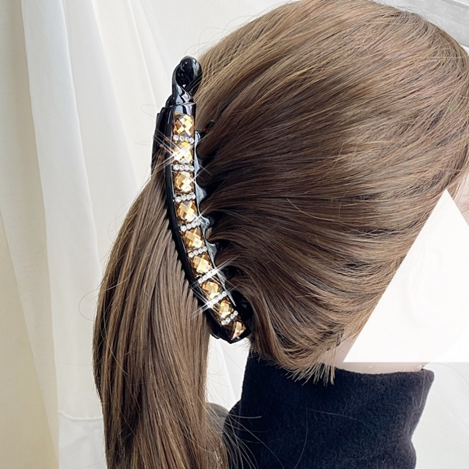 레인걸 국내제작 로맨스큐빅 대형 빗살바나나핀 13.5cm 머리핀 헤어핀 올림머리집게핀(A6491)