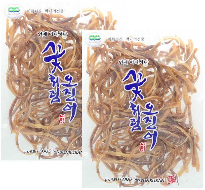 국내산 꽃처럼오징어 230g 총2개 꽃오징어 조미 슬라이스, 2개