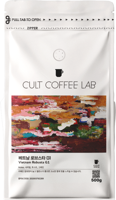 컬트커피랩 고소하고 진한 바디 다크 로부스타 G1 싱글오리진 커피원두 당일로스팅, 500g, 1개, 홀빈(분쇄안함)