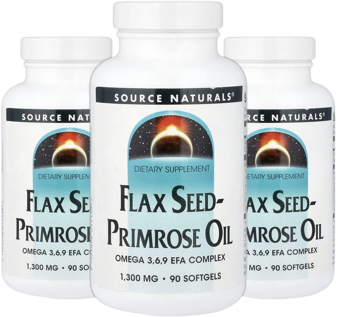 소스네추럴스 아마씨-프림로즈 오일 90소프트젤, 3개, 90정 - 쿠팡
