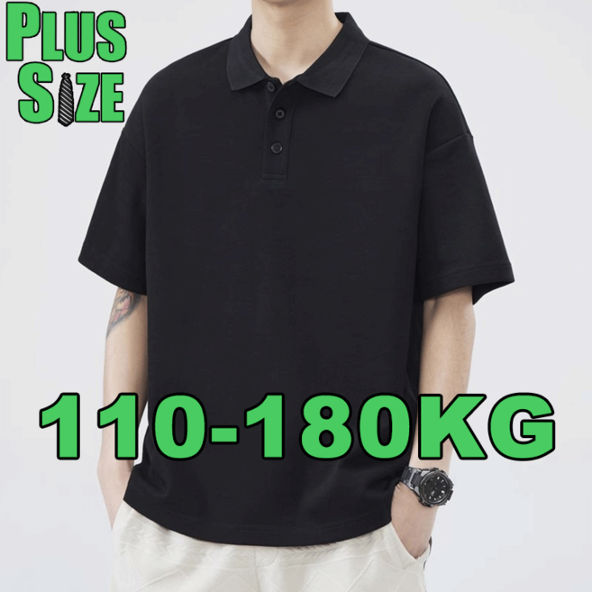 남성티셔츠 빅사이즈 4XL 5XL 6XL 7XL 남성골프웨어상의 폴로 셔츠여름남자티셔츠운동복110-180KG 라지 남성복