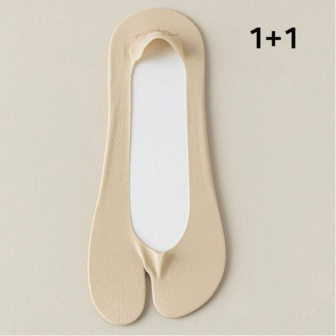 salimm 여성 아이스 냉감 논슬립 페이크 타비 삭스 덧신 1+1