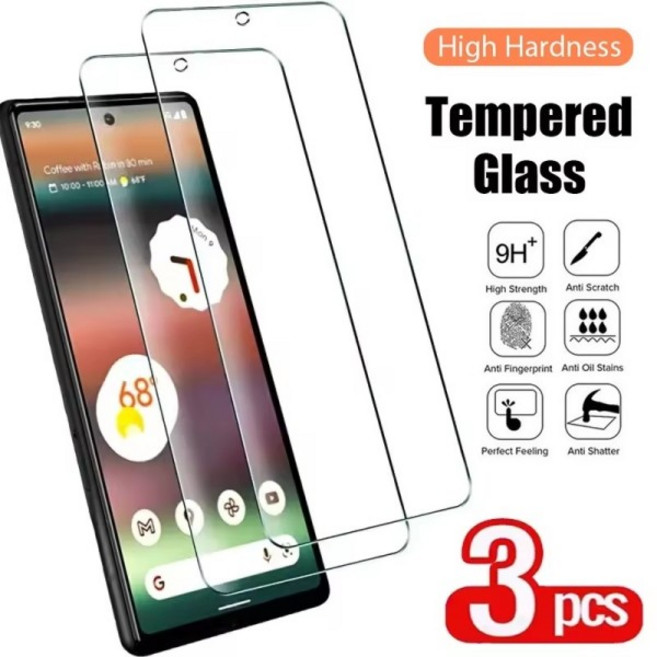 보호 투명 스크린 필름 강화 유리 구글 픽셀 9 8 프로 8A 7 6 9H 용 3 개, [00] 3pcs, 12 For Pixel 9 Pro XL