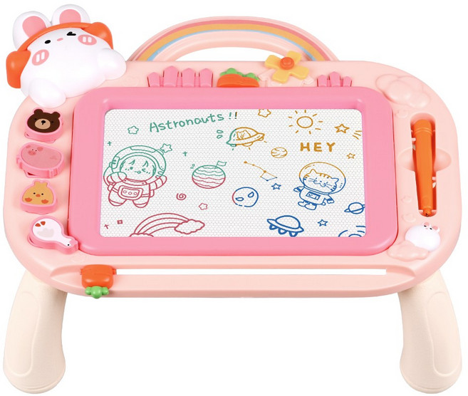 APEXSO 매직보드 테이블 스마트 드로잉보드 자석 스케치보드 학습책상, 1개, 핑크