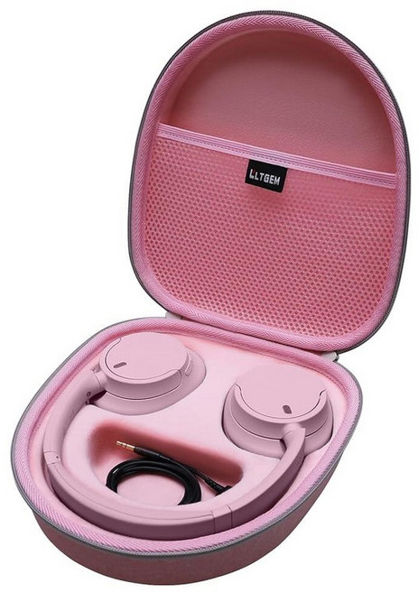 L LTGEM 케이스 소니 WH-CH720N / WH-CH520 WHCH710N WH-CH510 노이즈 캔슬링 헤드폰 오버 더 이어 헤드셋 블랙+블루 88289, Pink