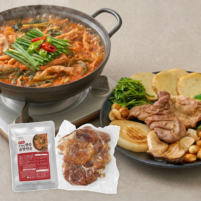 [성수노루] 소막창구이1kg + 우거지 한우곱창전골, 1세트, 1.52kg