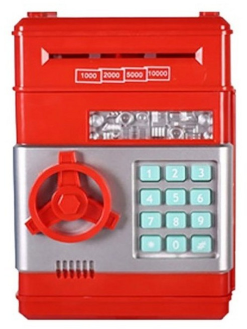 히든템 ATM 미니금고 지폐 저금통, RED, 4개