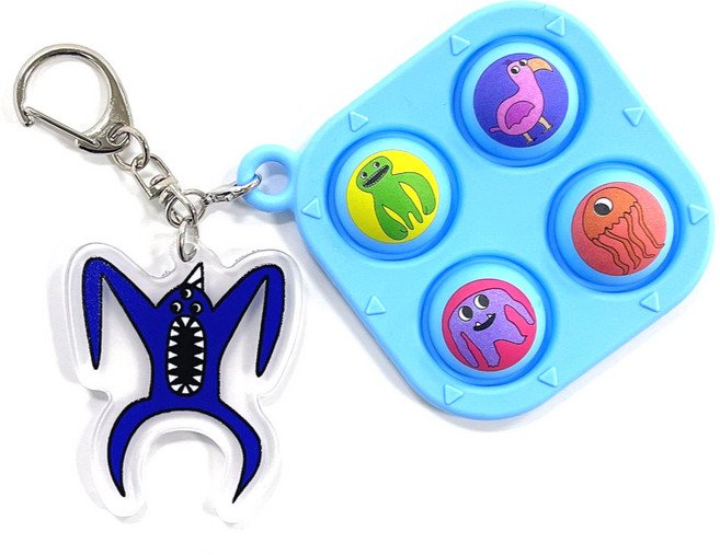 로앤제이 로블록스 반반의 유치원 팝잇 뽁뽁이 푸쉬팝 키링 반반 납납 토드스터 점보조쉬, 1개, 6.팝잇 납납 키링