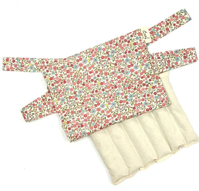 수미인 팥찜질팩+순면커버 선물상사 세트 /어버이날선물/여자친구선물/, 화이트플라워