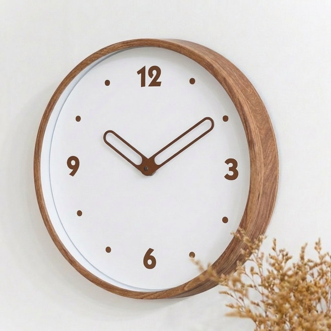 땡스투 미니멀 디자인 인테리어 무소음 벽시계 30cm, 타입-B