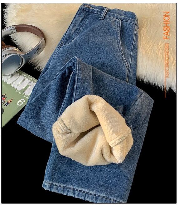 牛仔褲 男女同款 大呎碼復古牛仔褲 寬松韓版百搭ins直筒褲 四季可穿水洗牛仔褲 顯高顯瘦休閒闊腿褲
