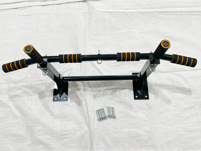 壁掛式單槓 強化超穩安全 多功能重訓器材 可吊沙包 TRX拉力繩, 1個, 全黑, 全黑