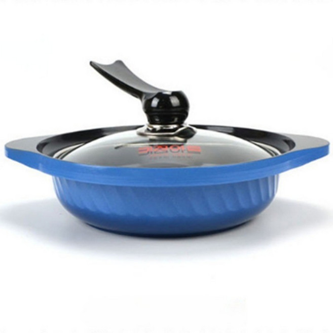 끊어넘침 방지 세라믹 코팅 통주물 냄비 전골냄비 찌개냄비 내부지름 24cm 28cm, 2호