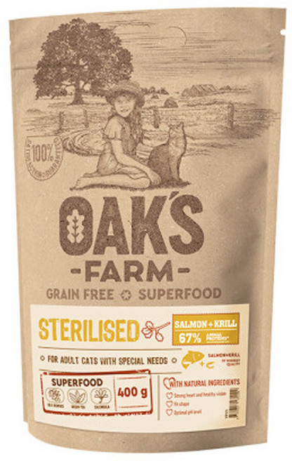 옥스팜그레인프리 살몬크릴 중성화 400g, 1개