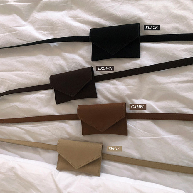 바잉몰 여성 헤이븐 스웨이드 미니 벨트백 -4color