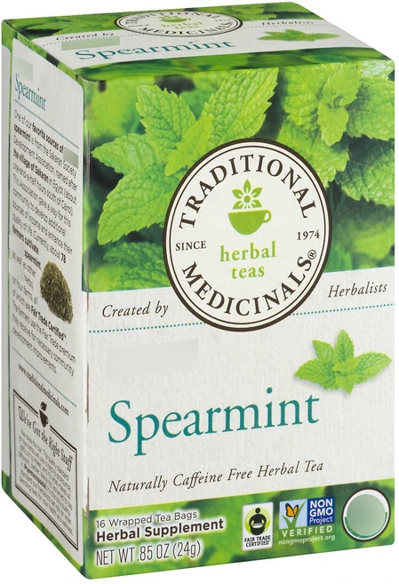 트레디셔널메디시널스 허벌 티 스피어민트 무카페인, 1.5g, 16개입, 1개 - 쿠팡