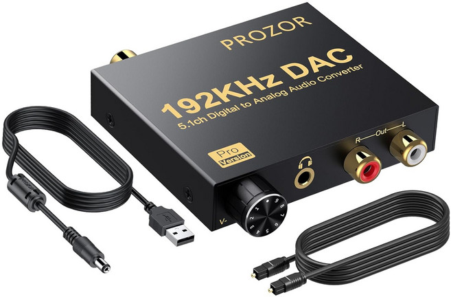 PROZOR 192kHz DAC 數位轉類比音訊轉換器, 1個, Dolby/DTS 5.1