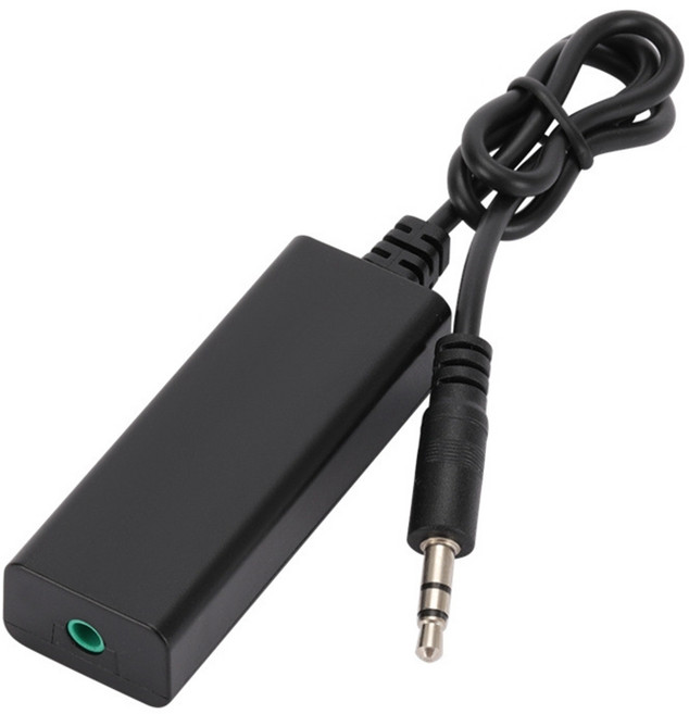 스테레오 시스템을위한 지상 루프 노이즈 아이스토 레이터 노이즈 필터 제거기 AUX 노이즈 아이저 저는 감속기 3.5mm 케이블 연결, 1개