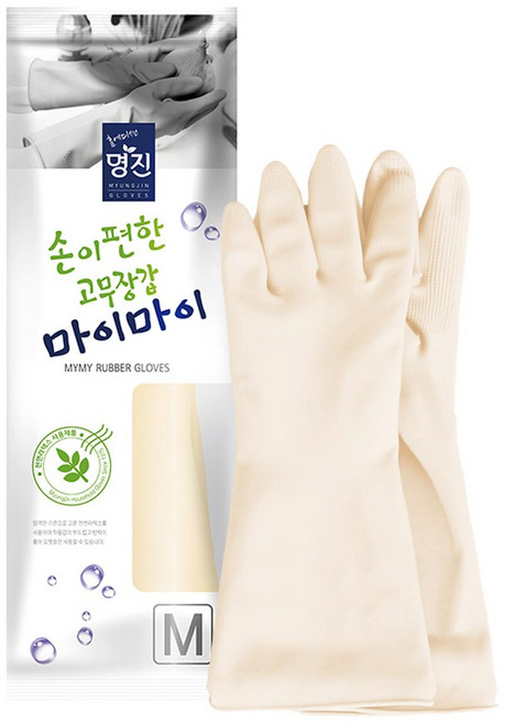 명진 마이마이 라텍스 고무 장갑, 10개