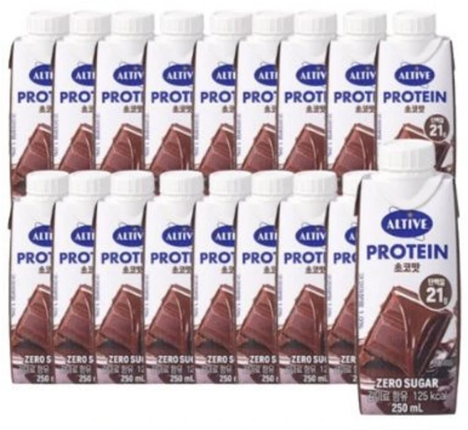 얼티브 비건 프로틴 초코, 250ml, 18개입 - 쿠팡