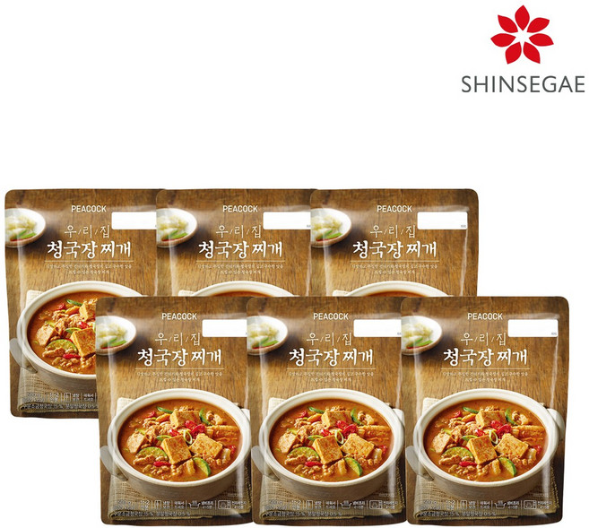 [피코크] 우리집 청국장찌개 500g x 6팩, 6개