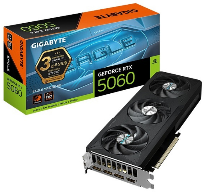 [GIGABYTE] 지포스 RTX 5060 EAGLE MAX OC D7 8GB 제이씨현 🌊컴퓨존 단독 시원한 여름 할인🌊