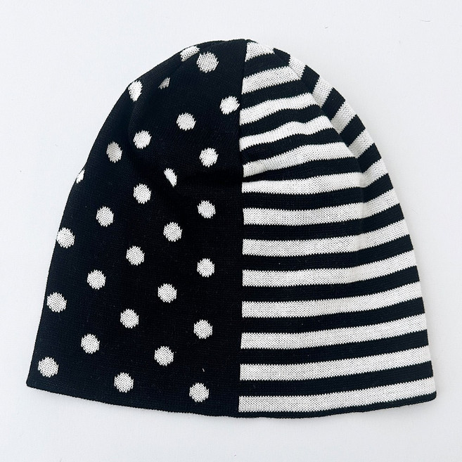 믹스 도트 컬러 니트 비니