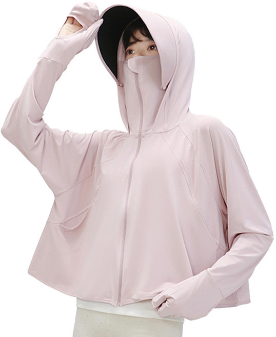 伊德萊斯 涼感抗UV防曬外套 透氣包指 連帽防曬衣(戶外/騎行)