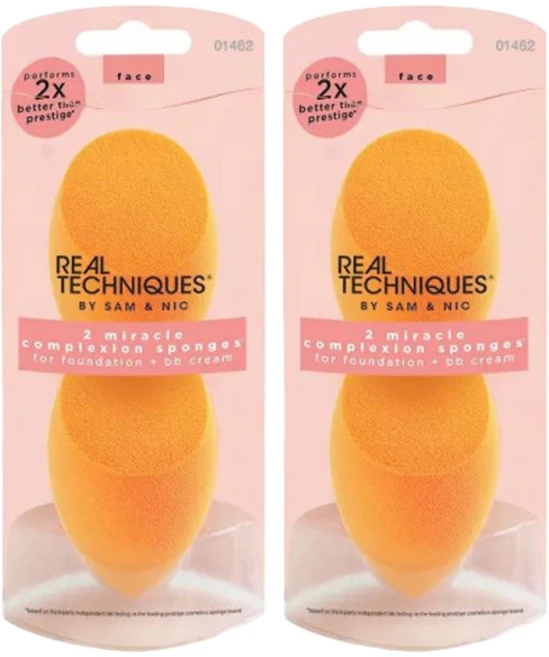 리얼테크닉스 미라클 컴플렉션 스펀지 2팩 세트 x 2개, 2팩세트 - 쿠팡