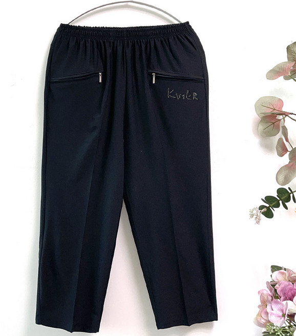 국민할매 할머니옷 여름 냉감 KR영문 핫피스 지퍼 밴딩바지[SH-881]