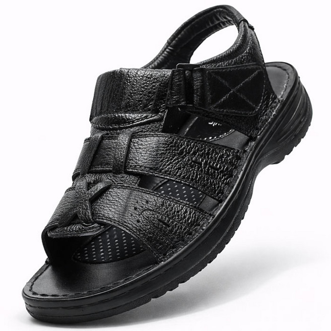 젠틀러슈 남성 컴포트 샌들 슬링백 찍찍이 스트랩 쿠션 발편한 여름 샌들