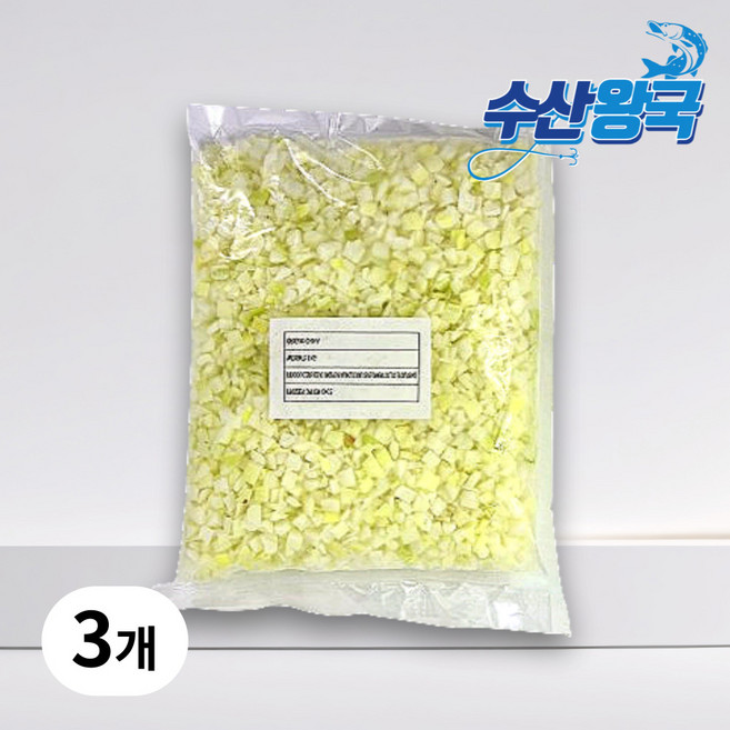 수산왕국 냉동 양파 다이스, 3개, 1kg