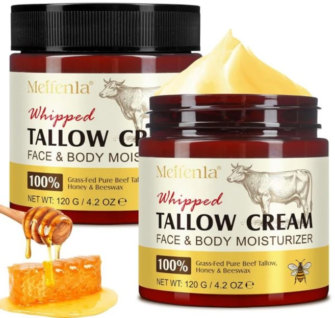 피부용 소고기 탈로우 얼굴용 유기농 탈로우 페이스 모이스처라이저 천연 탈로우와 허니 밤 순수 모이스처라이저 바디 잔디 사료용 모든 피부 타입 4.2온스, 피부용 소고기 탈로우, 얼굴용 유기농 탈로우 페이스 모, 120g, 1개 - 쿠팡