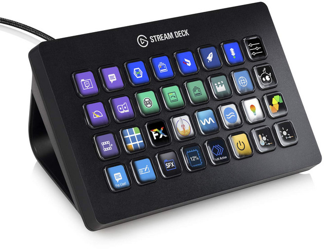 Elgato 스트림 데크 XL 어드밴스드 스트림 컨트롤 32개 커스텀 LCD 키 윈도우 10 맥OS 10.13 이상 (10GAT9901), Stream Deck, 32 Keys