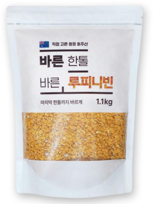 바른한톨 루피니빈 콩 루핀콩 호주산, 1.1kg, 1개