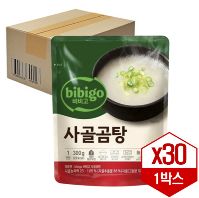 비비고 사골곰탕, 300g, 30개