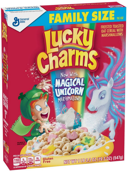 럭키참 Lucky charm 럭키참스 유니콘 마쉬멜로우 시리얼 547g+에코 시리얼 스푼, 547g, 1개