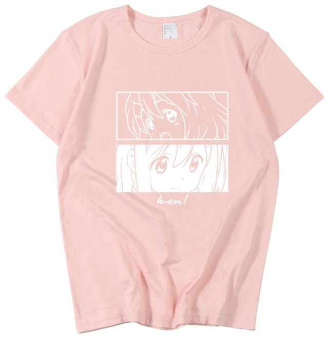 케이온 반소매 반팔 티셔츠 남녀공용 굿즈