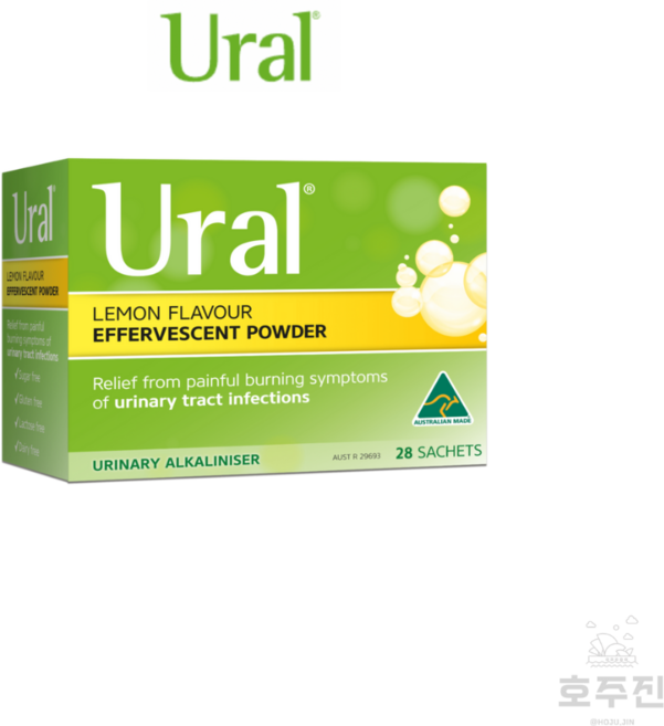 [우랄] 호주 방광염 요도염 요로건강 파우더 영양제 28포 (레몬 맛), 1세트, 28회분